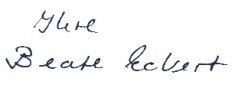 Unterschrift Frau Eckert